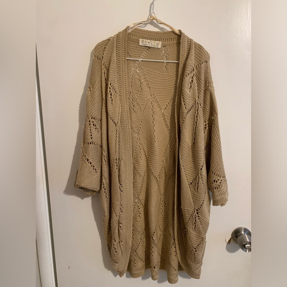 Tan Cardigan Stella Laguna Beach
